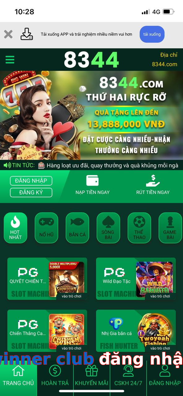 winner club đăng nhập